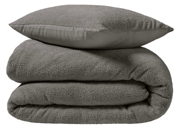 Παπλωματοθήκη Fleece Υπέρδιπλη (220x240) + Διακοσμητικές Μαξιλαροθήκες L-C Helena Anthracite 1645200