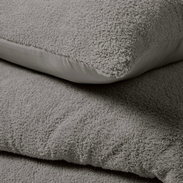 Παπλωματοθήκη Fleece Υπέρδιπλη (220x240) + Διακοσμητικές Μαξιλαροθήκες L-C Helena Anthracite 1645200