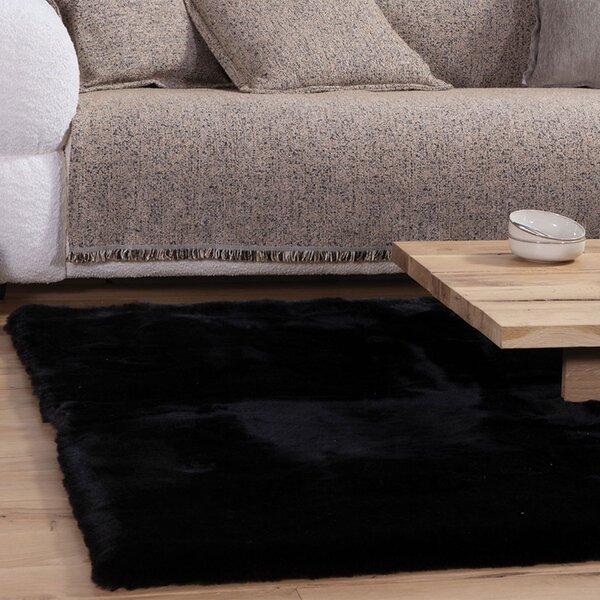 Χαλί Διαδρόμου Γούνινο (75x140) Nef-Nef Homeware Estelle Black