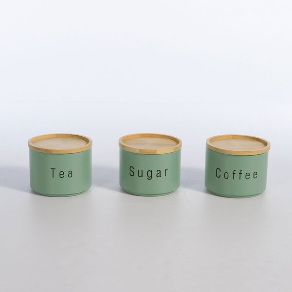 Δοχείο Ζάχαρης + Καφέ + Τσάι (Σετ) Nef-Nef Homeware Green