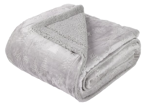 Χριστουγεννιάτικη Κουβέρτα Καναπέ Fleece (130x170) Das Home 1373 Grey