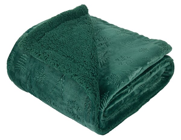 Χριστουγεννιάτικη Κουβέρτα Καναπέ Fleece (130x170) Das Home 1374 Green