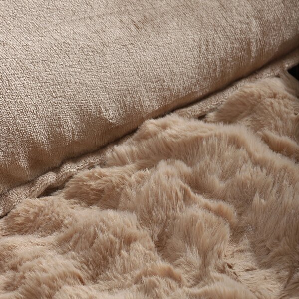 Γούνινο Κουβερτοπάπλωμα Μονό (170x240) Silk Fashion Burble L.Brown