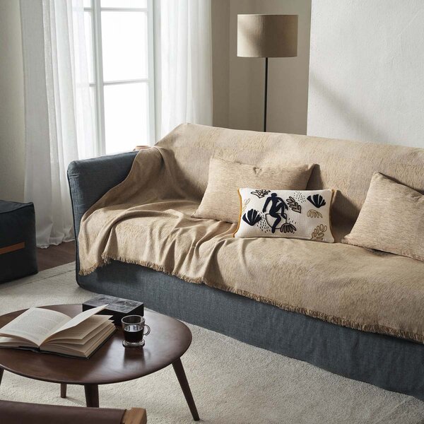 Ριχτάρι Πολυθρόνας (180x180) Gofis Home Zephyr Sesame Beige 146/06