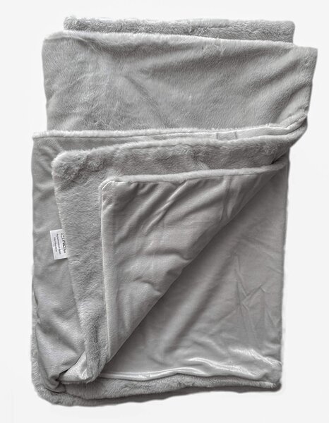 Ριχτάρι Καναπέ Διθέσιου Γούνινο (160x240) Pol Rugs & Mats Rabbit Silver