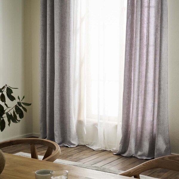 Κουρτίνα (140x280) Με Τρουκς Gofis Home Magna Grey AW26 495/15
