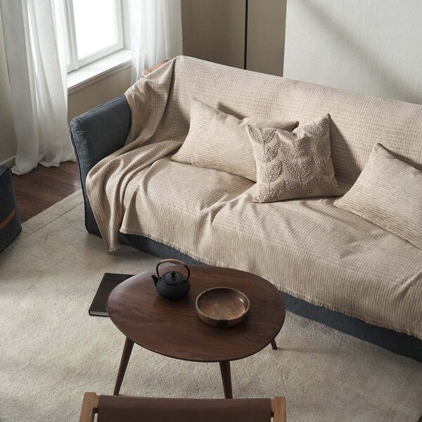 Ριχτάρι Πολυθρόνας (180x180) Gofis Home Meadow Beige 160/06