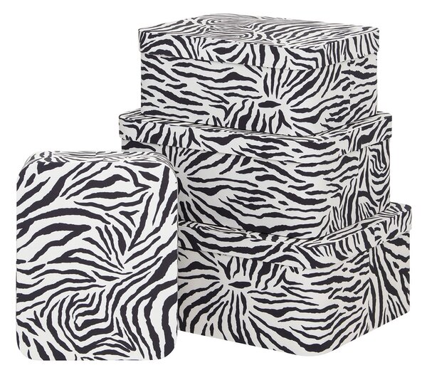 Κουτιά Αποθήκευσης (Σετ 4τμχ) F-V Polybox Zebra 209366