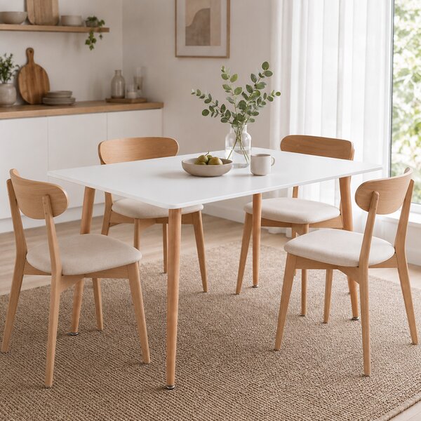 Τραπέζι Κουζίνας (120x80x75) Spitishop Essential White