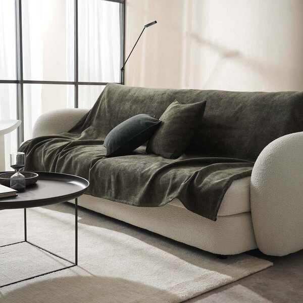 Ριχτάρι Καναπέ Διθέσιου Βελουτέ (180x250) Gofis Home Nimbus Weed Green 447/57
