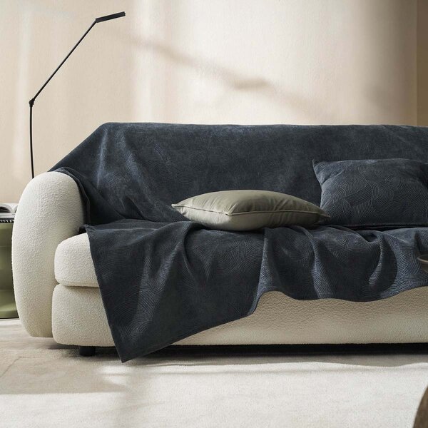 Ριχτάρι Πολυθρόνας Βελουτέ (180x180) Gofis Home Nimbus Pearl Grey 447/42