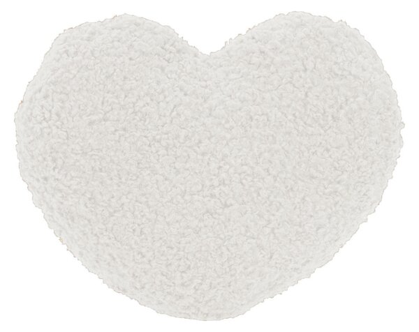 Διακοσμητικό Μαξιλάρι Μπουκλέ (Φ20x15) K-M Heart Off White AAE824200