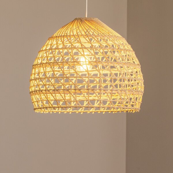 Nowodvorski Lighting Κρεμαστό φωτιστικό BOHO, Ø 43 cm, φυσικό καφέ, ρατάν, E27, ρυθμιζόμενος, Ξύλου, Σαλόνι / τραπεζαρία, Ξύλο