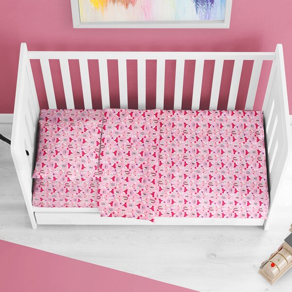 Σεντόνι Κούνιας Με Λάστιχο (70x140+15) Dimcol Fox 525 Pink