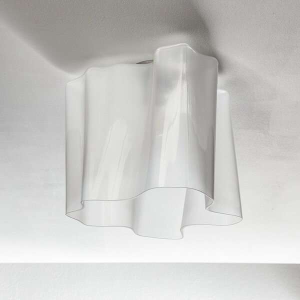 Artemide Φωτιστικό οροφής Logico 40x40 cm λευκό, ρυθμιζόμενος, Λευκό, Σαλόνι / τραπεζαρία, Γυαλί, σχεδιασμός