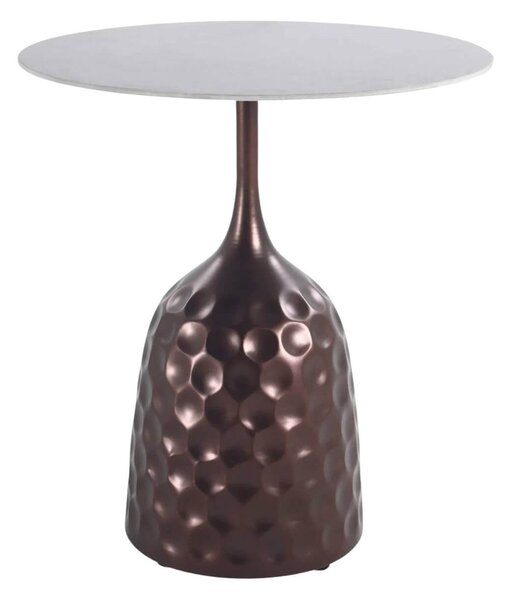 Βοηθητικό Τραπεζάκι Anna PTMD Luxury Living με διαστάσεις 50x55cm - Bronze