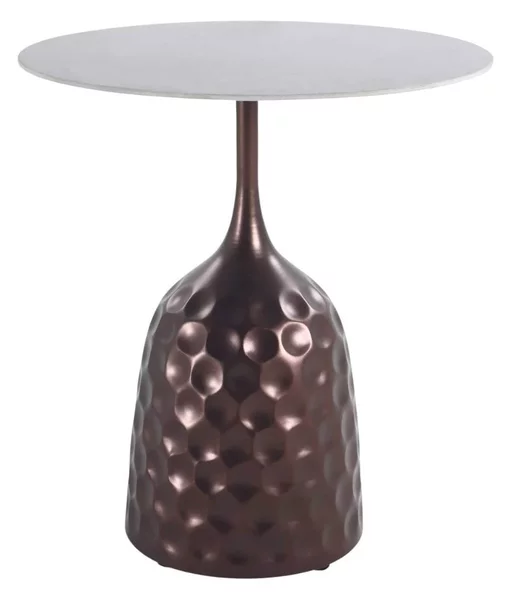 Βοηθητικό Τραπεζάκι Anna PTMD Luxury Living με διαστάσεις 50x55cm - Bronze