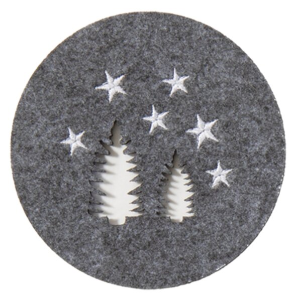 Χριστουγεννιάτικα Σουβέρ (Σετ 4τμχ) Nef-Nef Homeware Snow Felt Grey