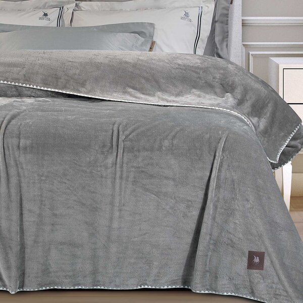 Κουβέρτα Fleece Υπέρδιπλη (220x240) Greenwich Polo Club Essential 4439 Grey