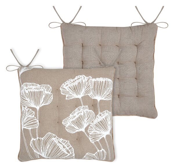 Μαξιλάρι Καρέκλας 2 Όψεων (38x38) S-F Oriana Naturel CUD938002GAL