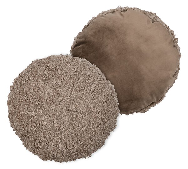 Διακοσμητικό Μαξιλάρι Μπουκλέ (Φ40x28) S-F Cozy Life Taupe C0E008001