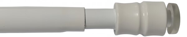 Κουρτινόξυλο Πίεσης Φ9mm Μονό 40-60cm Grace White 40602