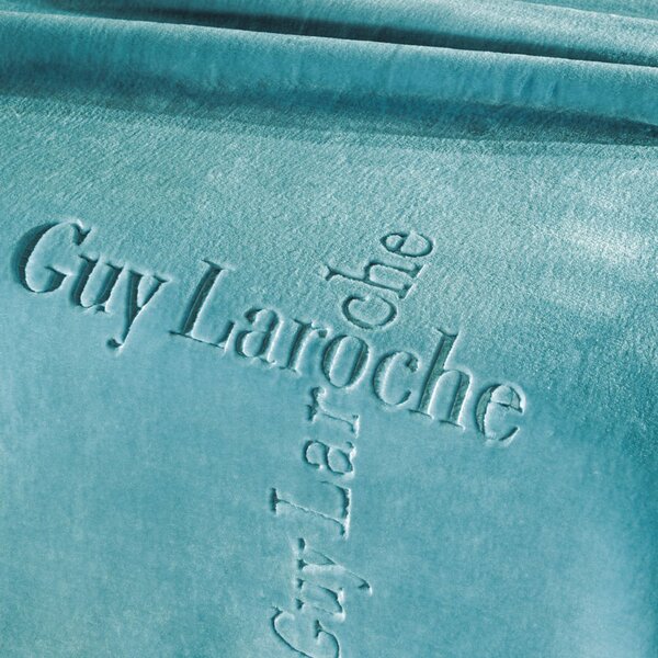 Κουβέρτα Βελουτέ Υπέρδιπλη (220x240) Guy Laroche Logo Petrol