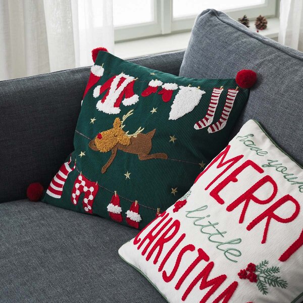 Χριστουγεννιάτικη Μαξιλαροθήκη (43x43) Gofis Home Xmas 385