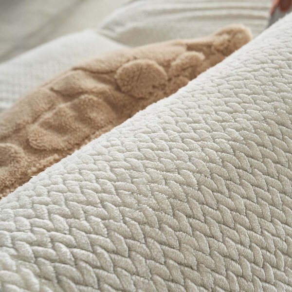 Ριχτάρι Καναπέ Διθέσιου Fleece (180x250) Gofis Home Cinnabar Ecru 115/05