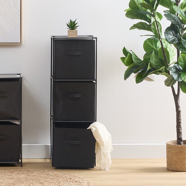 Συρταριέρα 3 Θέσεων (34x34x99) F-V Mix'n Modul Black 193643