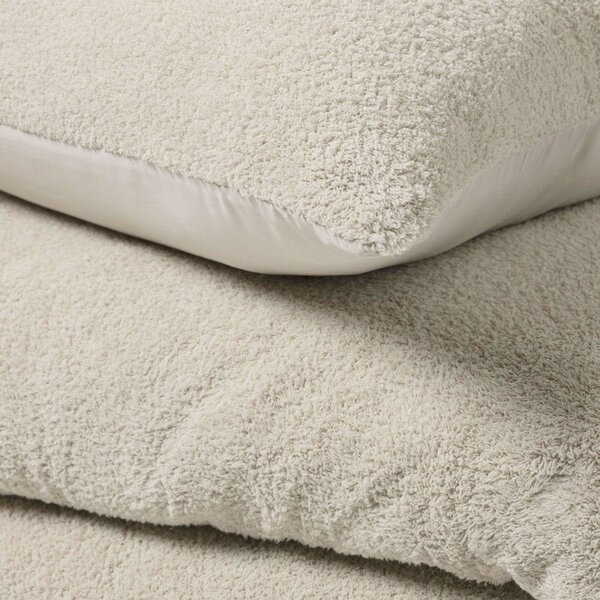 Παπλωματοθήκη Fleece Υπέρδιπλη (220x240) + Διακοσμητικές Μαξιλαροθήκες L-C Helena Naturel 1645201