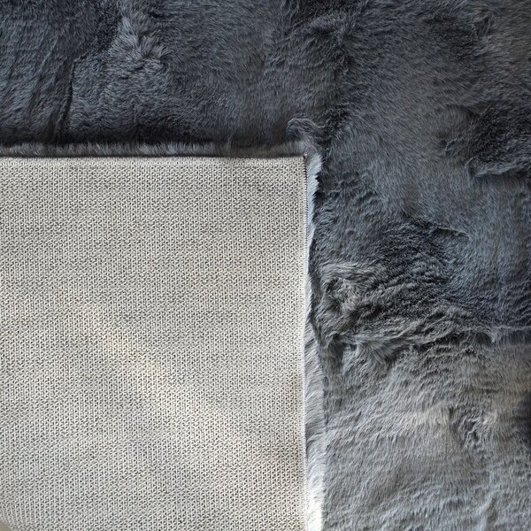 Χαλί Γούνινο (150x200) Ravelia Fluffy Dark Grey
