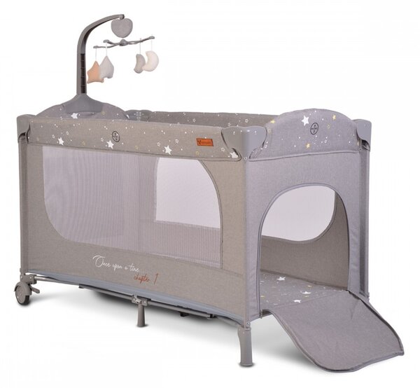 Παρκοκρέβατο 2 Θέσεων (0+ Μηνών/Έως 15kg) Cangaroo Once Upon A Time 2 Grey