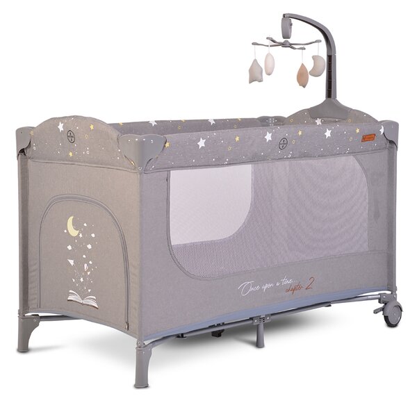 Παρκοκρέβατο 2 Θέσεων (0+ Μηνών/Έως 15kg) Cangaroo Once Upon A Time 2 Grey