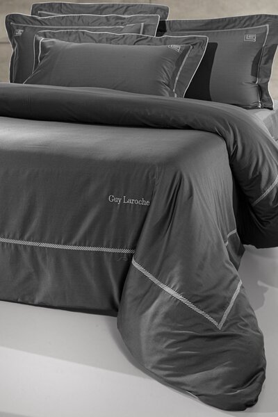 Παπλωματοθήκη King Size (Σετ 250x240) Guy Laroche Elite Anthracite - Silver