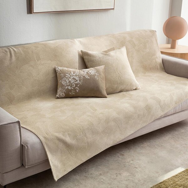 Ριχτάρι Πολυθρόνας Βελουτέ (180x180) Gofis Home Nimbus Willow Beige 447/52