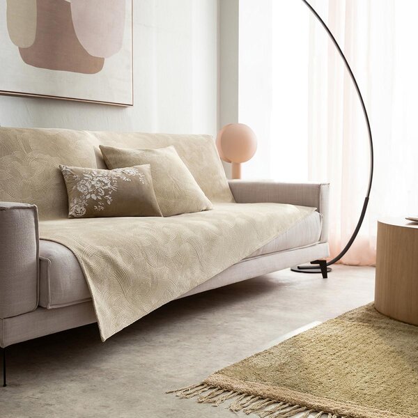 Ριχτάρι Πολυθρόνας Βελουτέ (180x180) Gofis Home Nimbus Willow Beige 447/52