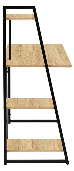 Γραφείο Με 3 Ράφια (102x50x117) Spitishop Vivo Natural/Black