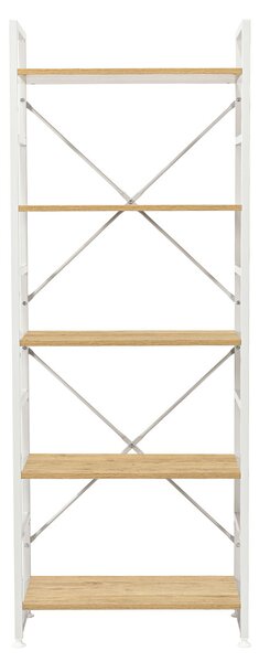 Ραφιέρα Δαπέδου 5 Θέσεων (60x35x159) Spitishop Muse Natural/White