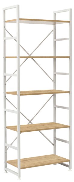 Ραφιέρα Δαπέδου 5 Θέσεων (60x35x159) Spitishop Muse Natural/White
