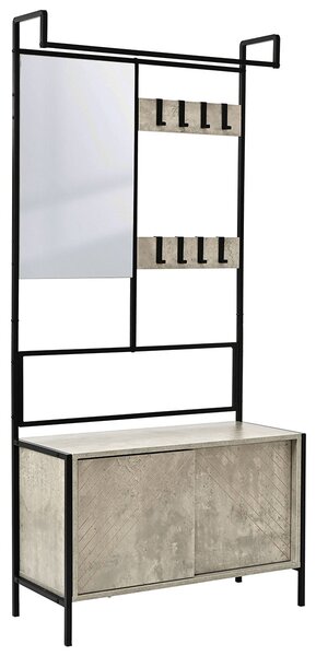 Έπιπλο Εισόδου Με Καθρέφτη (80x35x172) Spitishop Nobile Cement