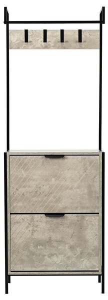 Έπιπλο Εισόδου - Παπουτσοθήκη 12 Θέσεων (60x26x172) Spitishop Sapiente Cement