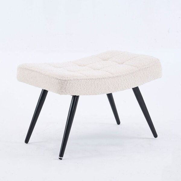 Πολυθρόνα Μπουκλέ Με Υποπόδιο (78x72x98) Spitishop Haven Beige