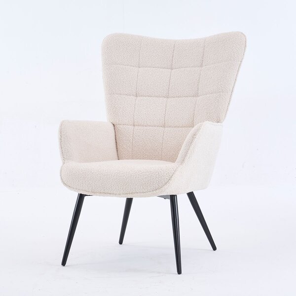 Πολυθρόνα Μπουκλέ Με Υποπόδιο (78x72x98) Spitishop Haven Beige