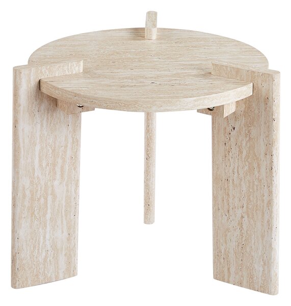 Βοηθητικό Τραπεζάκι (Φ50x45) Spitishop Venice Travertine