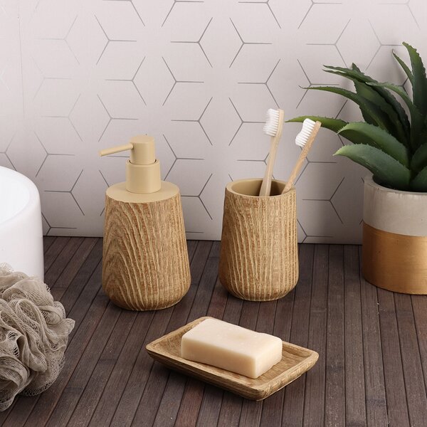 Dispenser Μπάνιου 350ml (9x7.5x18) T-D Wood Effect Natural 62203104