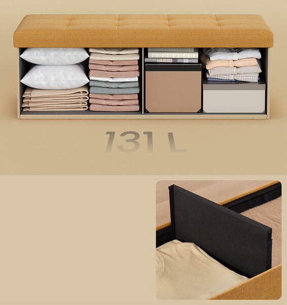 Ταμπουρέ Με Αποθηκευτικό Χώρο (110x38x38) Songmics LSF077K04V1