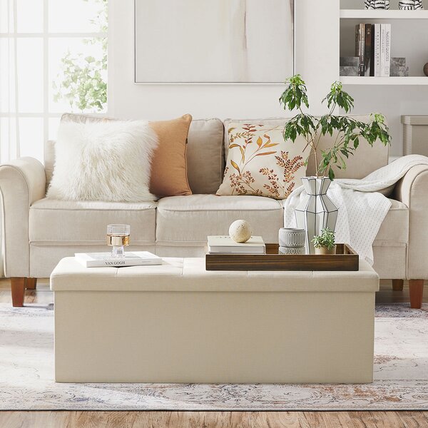 Ταμπουρέ Με Αποθηκευτικό Χώρο (110x38x38) Songmics LSF77BEV2