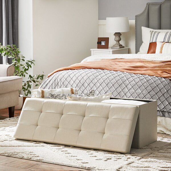 Ταμπουρέ Με Αποθηκευτικό Χώρο (110x38x38) Songmics LSF77BEV2