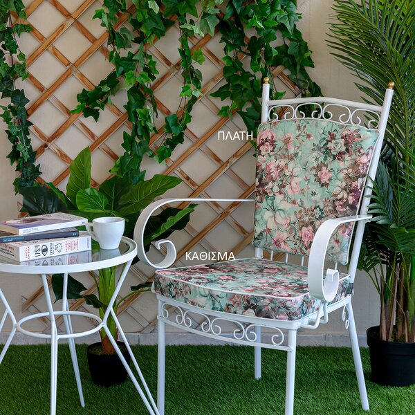 Μαξιλάρι Πλάτης Φερ Φορζέ Ρουστίκ Be Comfy Floral Petrol 801